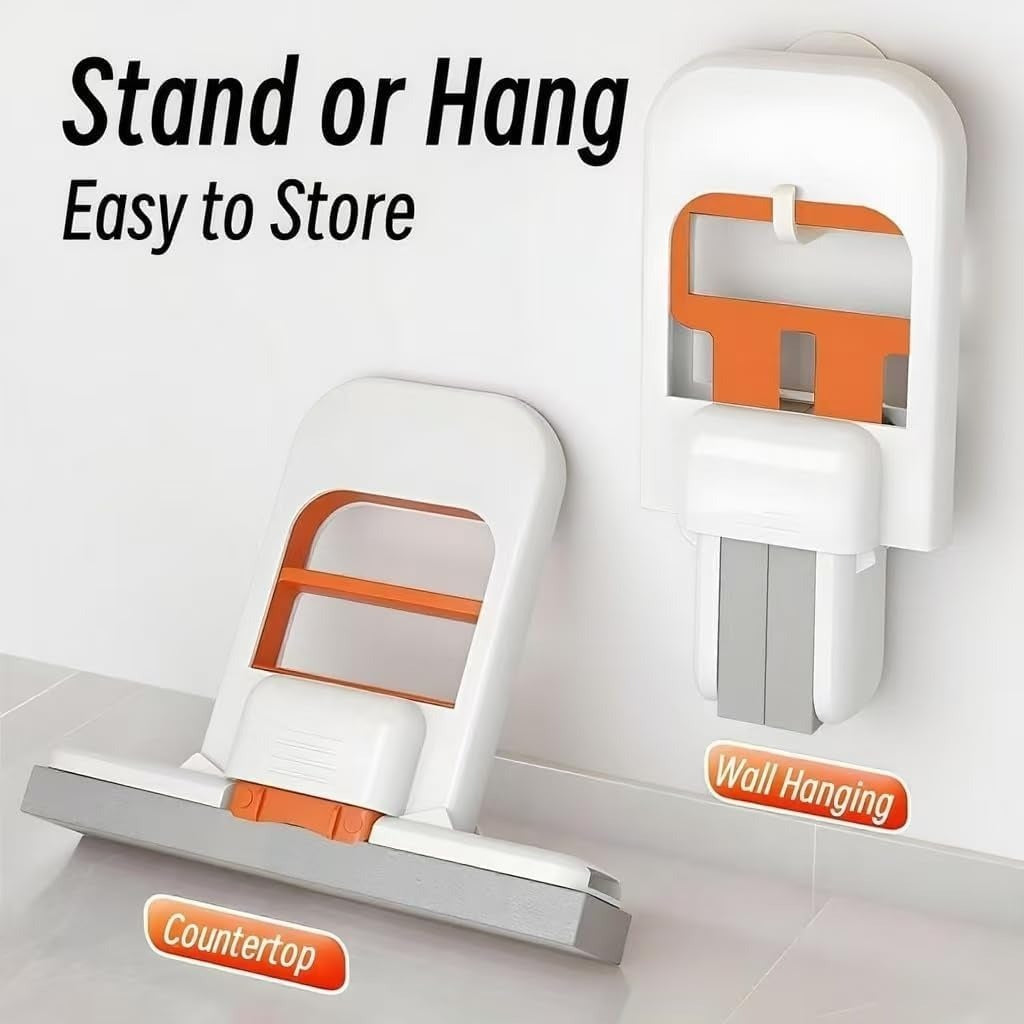Foldable Desktop Mini Sponge Mop | Portable Wet & Dry Cleaning